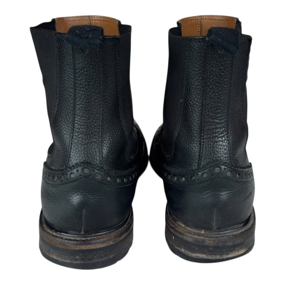 Velasca Boots Mens 42 US 9 Avocatt Chelsea Calf Leather Full Brogue Shoes Black